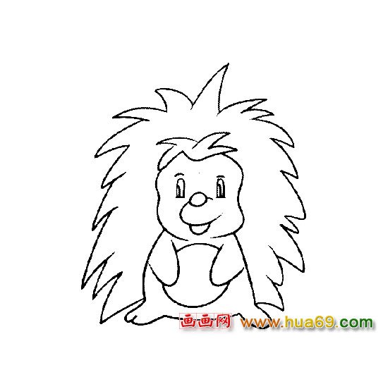 简笔画：可爱的小刺猬宝宝5