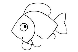 热带鱼简笔画图片