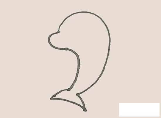 海豚简笔画图片