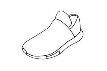 运动鞋简笔画图片步骤四