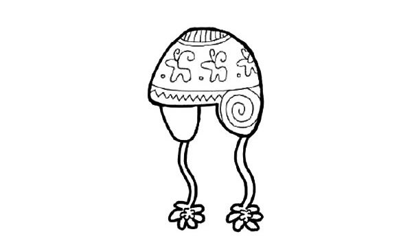 冬天漂亮可爱的帽子简笔画图片