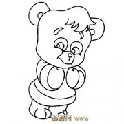 一只可爱的小熊猫简笔画