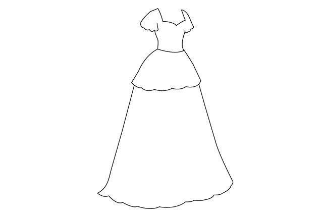 漂亮的公主裙简笔画