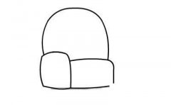 粉色沙发简笔画的画法步骤