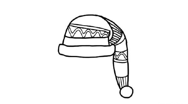 冬天漂亮可爱的帽子简笔画图片