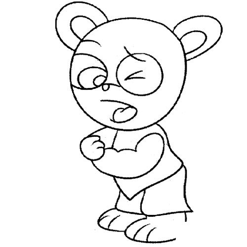 大哭的小熊猫│动物简笔画