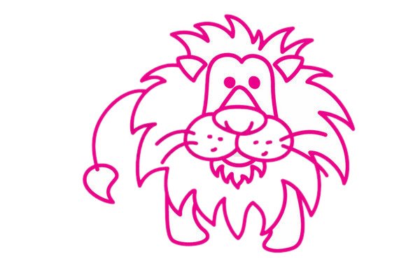 狮子简笔画图片