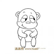 调皮的小熊猫简笔画