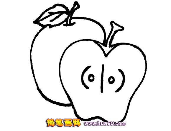 水果简笔画：苹果20