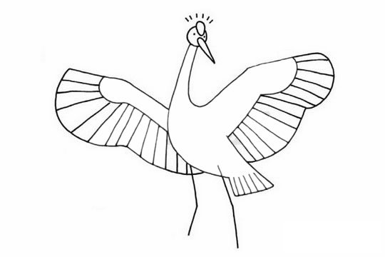 白鹤简笔画图片