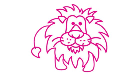 狮子简笔画完成图