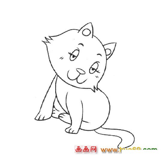 温柔的小猫│简笔画2