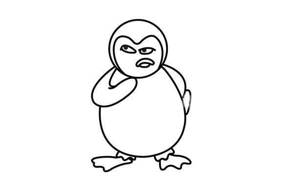 企鹅简笔画步骤图片