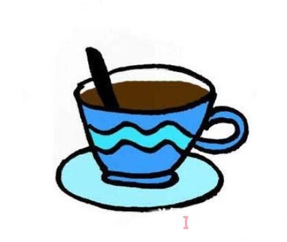 一杯咖啡怎么画带步骤图涂颜色