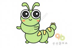 软软的毛毛虫简笔画步骤图