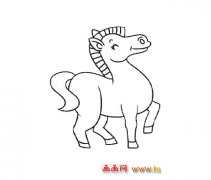 一匹彪悍的骏马（儿童简笔画）