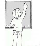 怎么画小学生教师节:老师的背影简笔画的教程