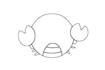 螃蟹简笔画图片