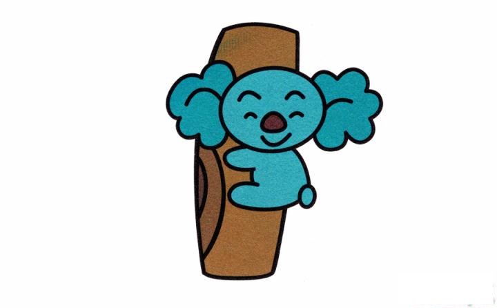 简笔画小考拉的具体步骤图示