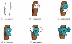 小考拉简笔画画法_怎么画小考拉的简笔画