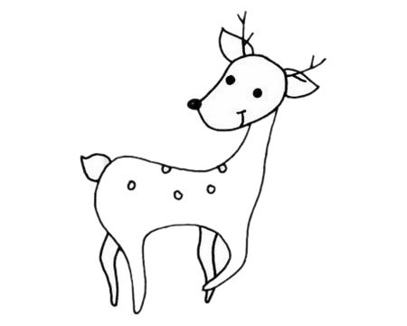 鹿简笔画图片大全作品二