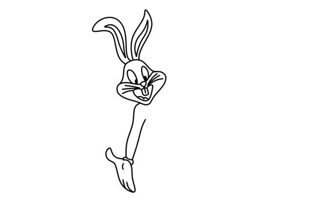 兔八哥吃萝卜简笔画