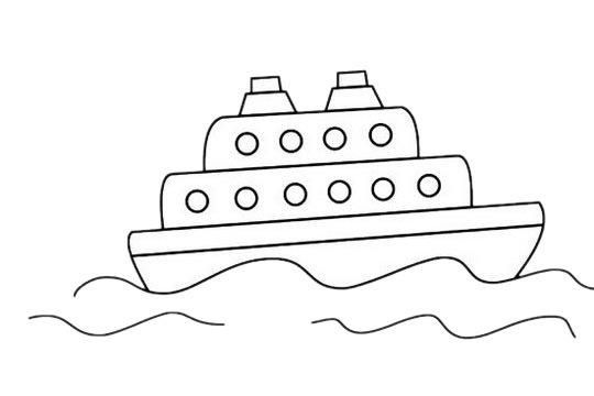 轮船/游轮简笔画图片
