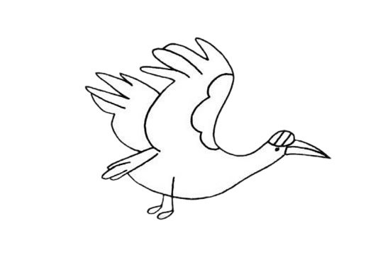 鸨鸟简笔画图片