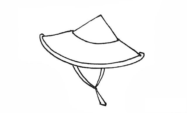 斗笠简笔画