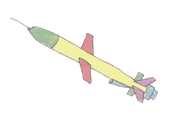 导弹简笔画图片