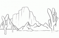 沙漠风景简笔画