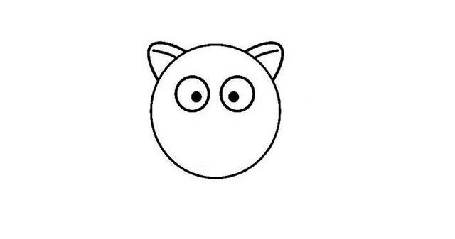 小红猪简笔画步骤画法