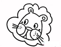 可爱狮子头饰简笔画