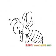 低头的蜜蜂简笔画