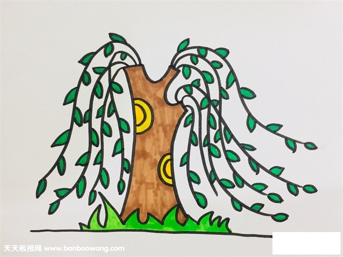 茂密柳树怎么画才好看