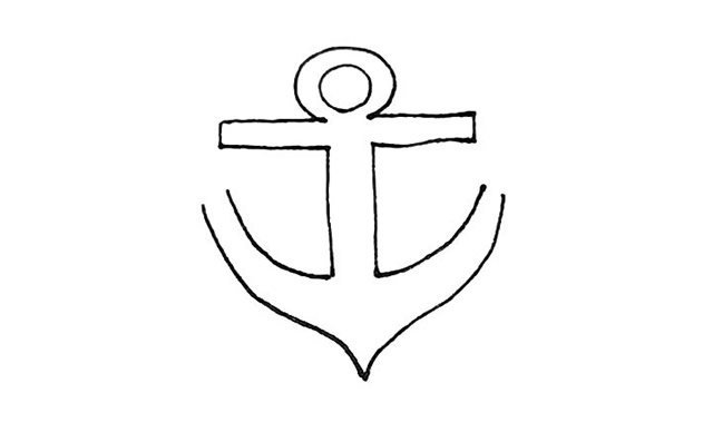 船锚简笔画步骤图