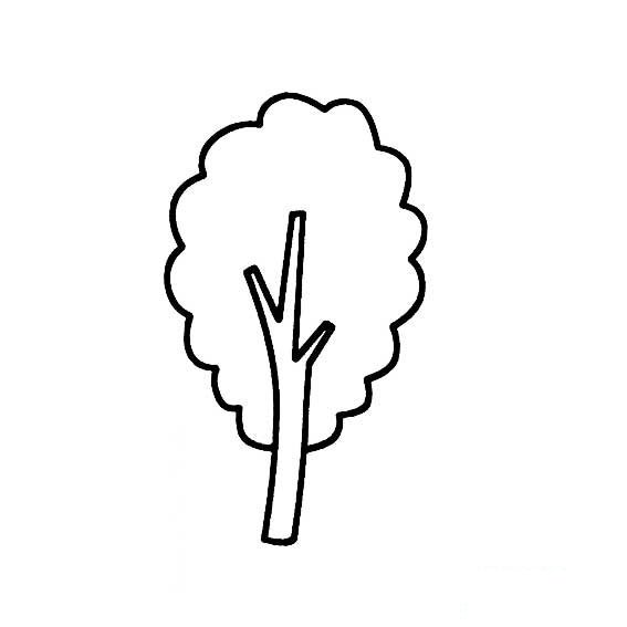 大树的简易画法秋天的大树