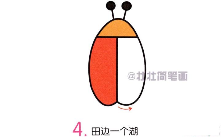 金龟子简笔画画法_怎么画金龟子的简笔画