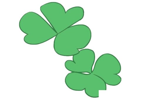 三叶草简笔画图片