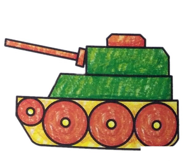 坦克填色图片