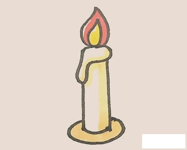 蜡烛简笔画图片