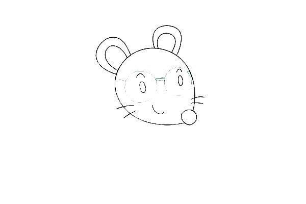 卡通老鼠简笔画步骤图
