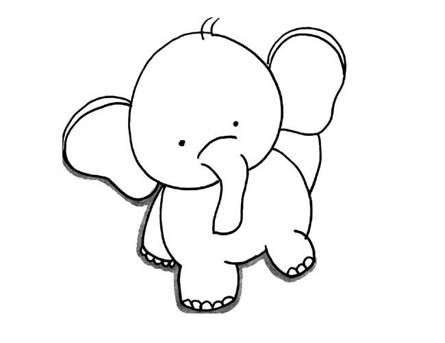 大象幼儿简笔画