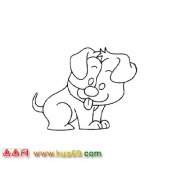 简笔画│高兴的小狗4