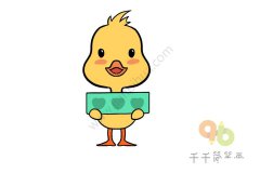 一只小黄鸭简笔画