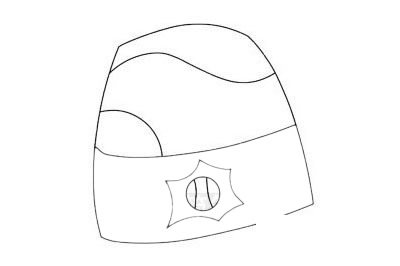 运动帽简笔画图片大全作品三