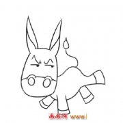 动物简笔画：奔跑的小牛