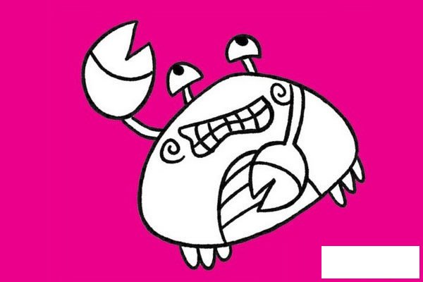 螃蟹简笔画图片