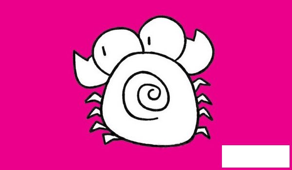 螃蟹简笔画图片