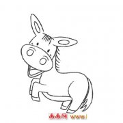 动物简笔画：顽皮的小牛